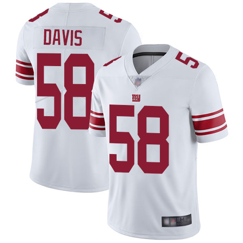 Men New York Giants #58 Tae Davis White Vapor Untouchable Limited Player Football NFL Jersey